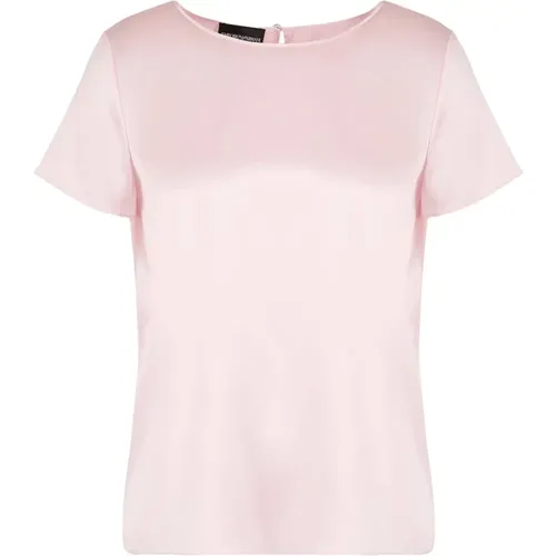 Seidensatin Top , Damen, Größe: L - Emporio Armani - Modalova