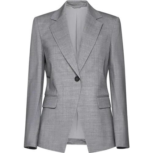Grey Blazer Jackets , female, Sizes: XS, S - BRUNELLO CUCINELLI - Modalova