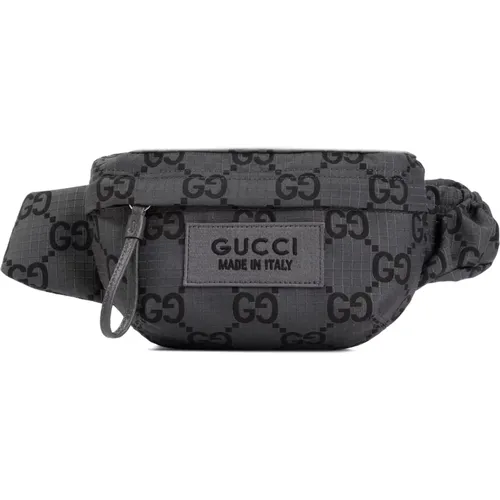Grey Belt Bag with GG Logo , male, Sizes: ONE SIZE - Gucci - Modalova