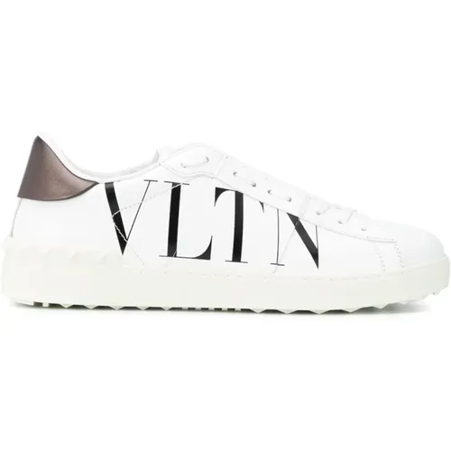 Rockstud Leather Sneakers , male, Sizes: 9 1/2 UK - Valentino Garavani - Modalova