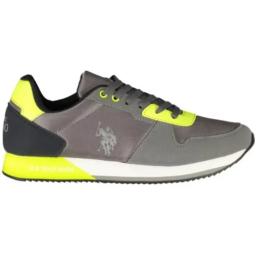 Polyester Sneaker with Contrast Details and Logo Print , male, Sizes: 8 UK, 7 UK, 9 UK, 11 UK, 10 UK - U.s. Polo Assn. - Modalova