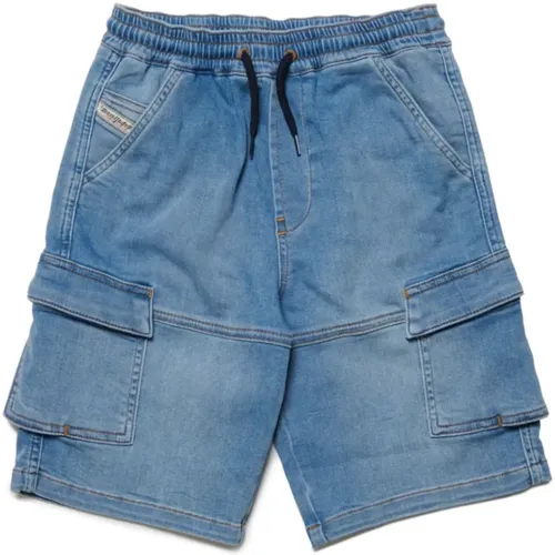Blaue Denim Shorts mit Taschen - Diesel - Modalova