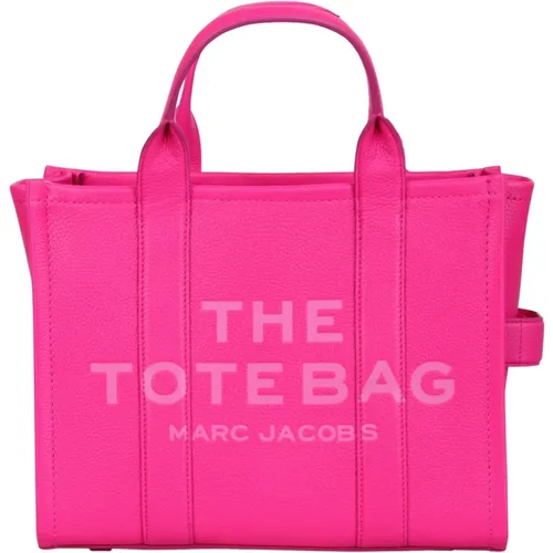 Leather Tote Bag with Engraved Logo , female, Sizes: ONE SIZE - Marc Jacobs - Modalova