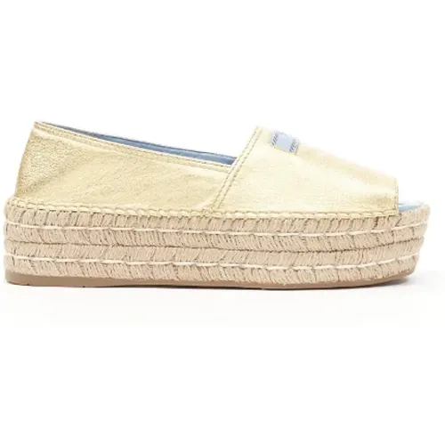 Pre-owned Leather espadrilles , female, Sizes: 5 1/2 UK - Prada Vintage - Modalova