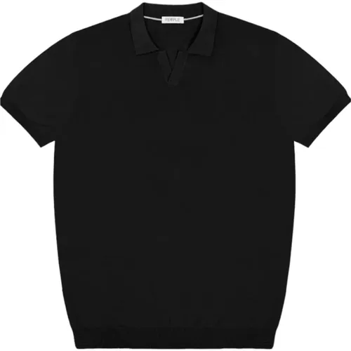 Short Sleeve Knit Polo Shirt , male, Sizes: M, L - People of Shibuya - Modalova