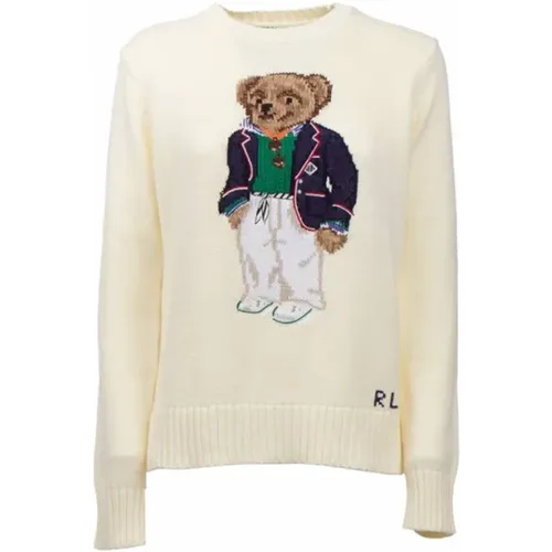 Riv Bear Langarm Pullover , Damen, Größe: XS - Polo Ralph Lauren - Modalova