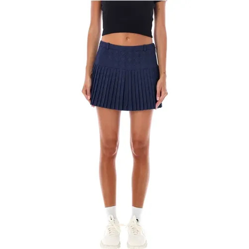 Diamond Jacquard Mini Skirt , female, Sizes: M - Marine Serre - Modalova