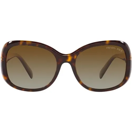 Polarisierte Rechteckige Sonnenbrille , unisex, Größe: 57 MM - Prada - Modalova
