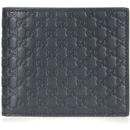 Bifold Leather Wallet Horizontal Model , male, Sizes: ONE SIZE - Gucci - Modalova