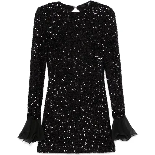 Sequin Mini Dress with Ruffle Cuffs , female, Sizes: XL, L, XS, M, S - Rotate Birger Christensen - Modalova