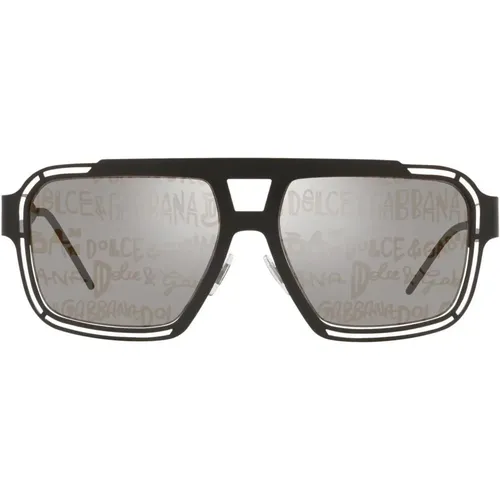 Matte /Silver Gold Grafiti Sonnenbrille,LOGO DG 2270 Sonnenbrille - Dolce & Gabbana - Modalova