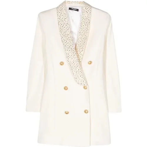 Weiße Blazer Stil Kleid Balmain - Balmain - Modalova