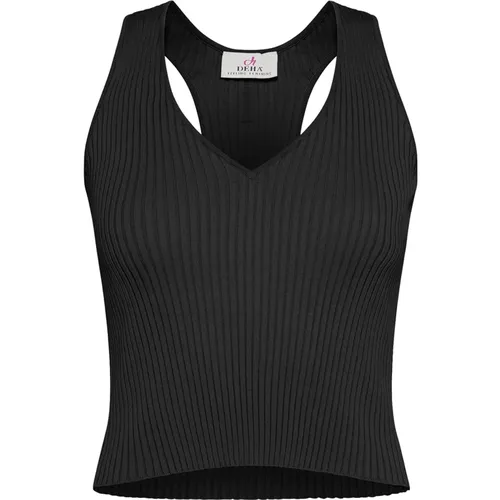 Geripptes Tanktop in Schwarz , Damen, Größe: XL - DEHA - Modalova