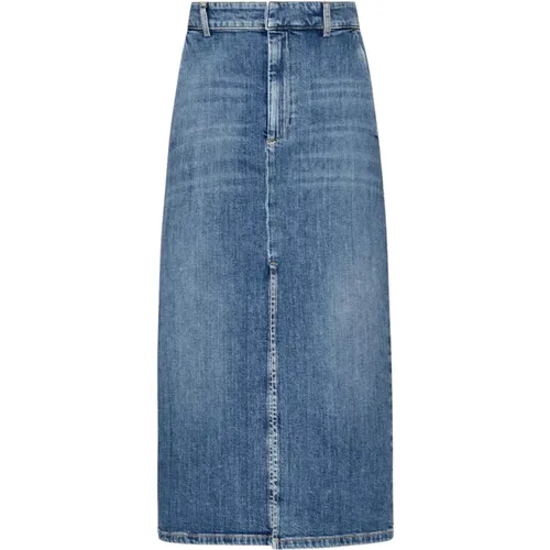 Denim Midi Skirt Cast Jeans , female, Sizes: XS, 2XS, M, S - Marella - Modalova