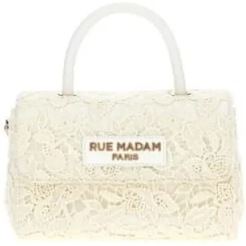 Lace Shoulder Bag with Synthetic Leather Handle , female, Sizes: ONE SIZE - Rue Madam - Modalova