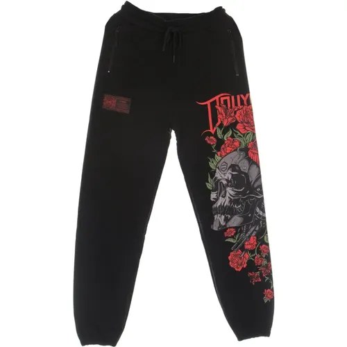 Red Lightweight Tracksuit Sweatpants , male, Sizes: L, XL - Dolly Noire - Modalova