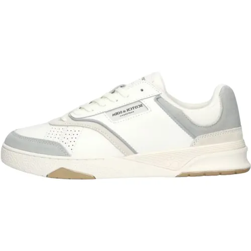 Niedrige Court Cup Sneakers , Herren, Größe: 43 EU - Scotch & Soda - Modalova