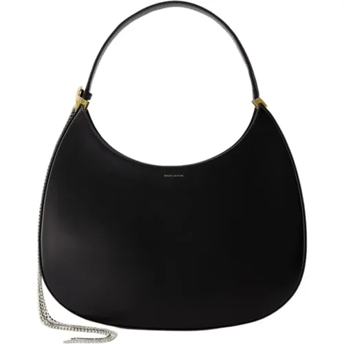 Leather Hobo Bag with Flap Closure , female, Sizes: ONE SIZE - Magda Butrym - Modalova