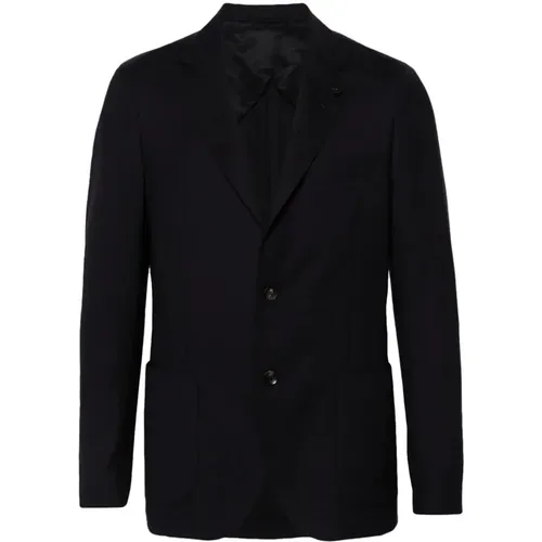 Wool Blazer with Brooch Detail , male, Sizes: 2XL, XL - Lardini - Modalova