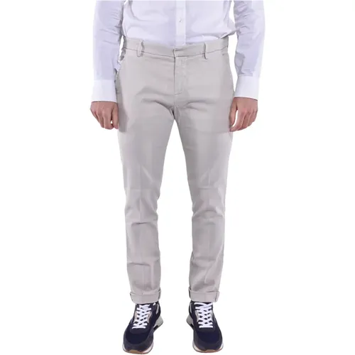 Slim Chino Pants with Low Waist , male, Sizes: W30, W35, W31, W36, W34, W33, W32 - Dondup - Modalova