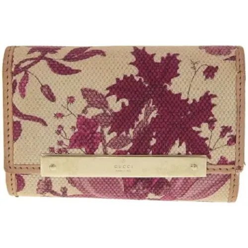 Pre-owned Small Canvas Gucci Key Pouch , female, Sizes: ONE SIZE - Gucci Vintage - Modalova