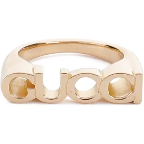Goldener Script Ring Gucci - Gucci - Modalova
