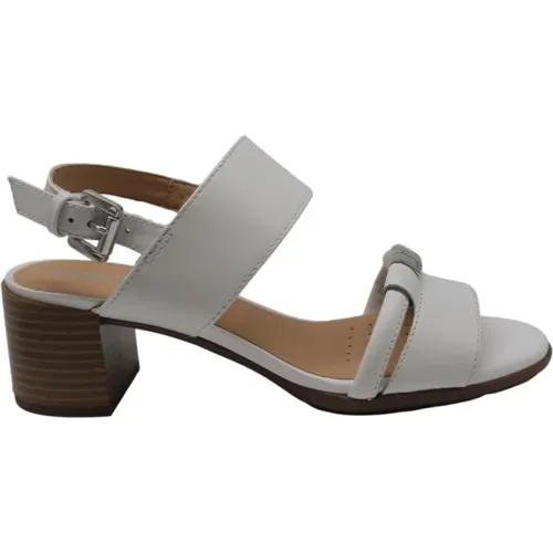 White Mary Carmen Sneakers , female, Sizes: 2 UK - Geox - Modalova
