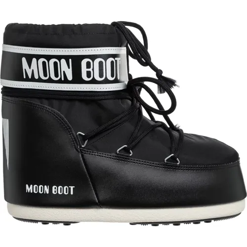 Niedrige Schneestiefel, Kordelzug, Einfarbig , Damen, Größe: 36 EU - moon boot - Modalova