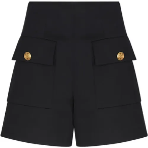 Marine Shorts with Gold Button Details , female, Sizes: S, M, XS - Seafarer - Modalova