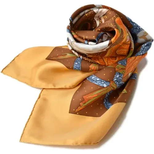 Pre-owned Canvas scarves , female, Sizes: ONE SIZE - Hermès Vintage - Modalova