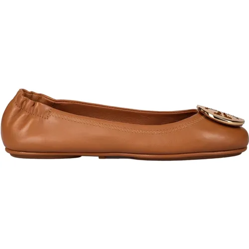 Leather Ballerinas , female, Sizes: 4 1/2 UK, 5 UK, 4 UK - TORY BURCH - Modalova