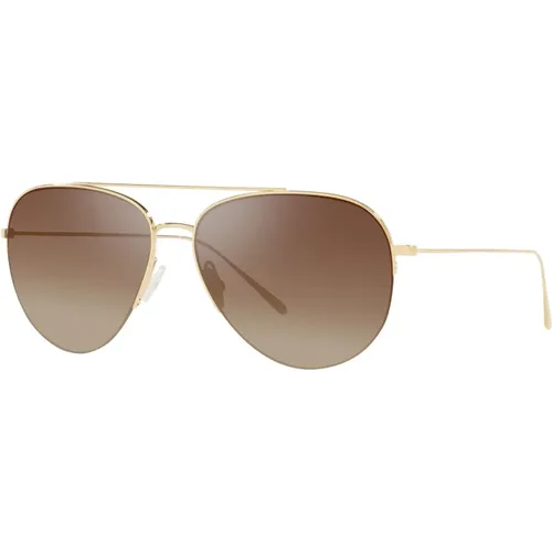 Gold/Braun getönte Sonnenbrille Cleamons OV 1303ST,Sunglasses - Oliver Peoples - Modalova
