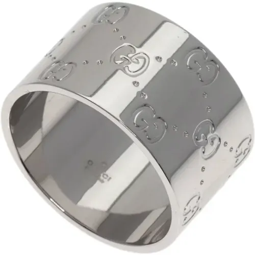 Pre-owned White Gold rings , female, Sizes: ONE SIZE - Gucci Vintage - Modalova