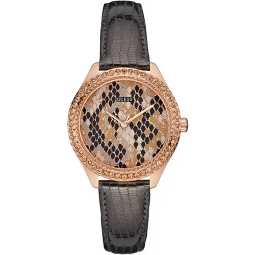 Roségold Damen Uhr Quarz Edelstahl - Guess - Modalova