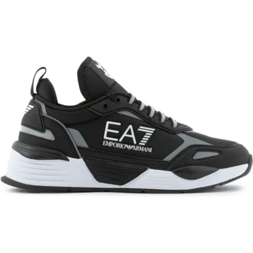 Silver Sneaker , male, Sizes: 6 UK, 10 UK - Emporio Armani EA7 - Modalova