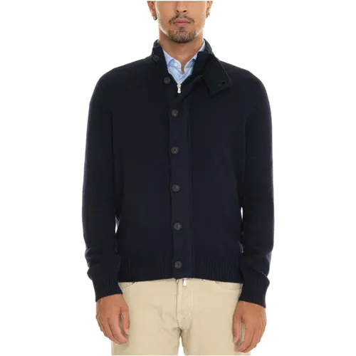 Stylischer Cardigan Sweater für Männer , Herren, Größe: M - Gran Sasso - Modalova