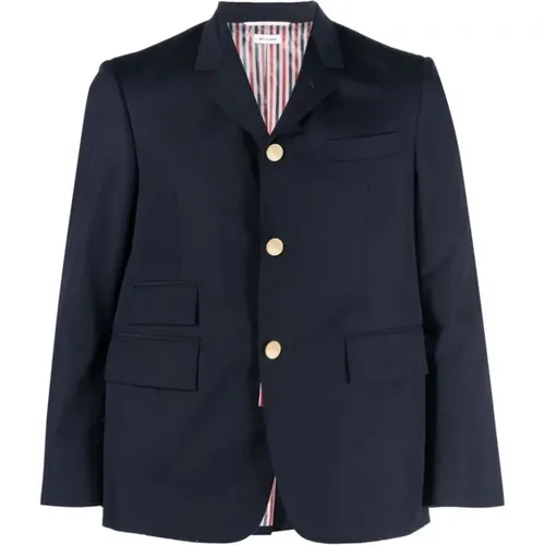 Navy RWB Stripe Blazer , male, Sizes: XL - Thom Browne - Modalova