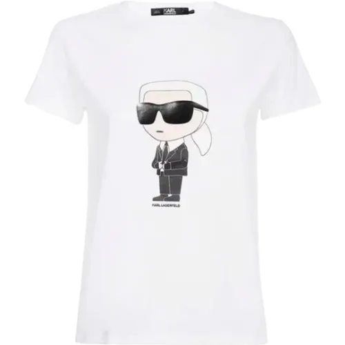 Stilvolle Schwarze Leder Umhängetasche , Damen, Größe: S - Karl Lagerfeld - Modalova