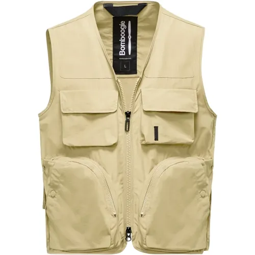 Windproof Multi-Pocket Vest , male, Sizes: L - BomBoogie - Modalova