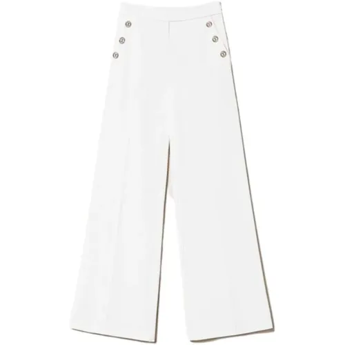 Wide leg trousers , female, Sizes: XS, L - Twinset - Modalova