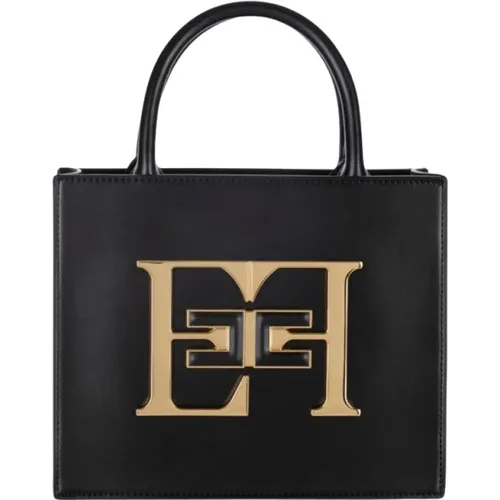 Schwarze Logo Kleine Handtasche - Elisabetta Franchi - Modalova