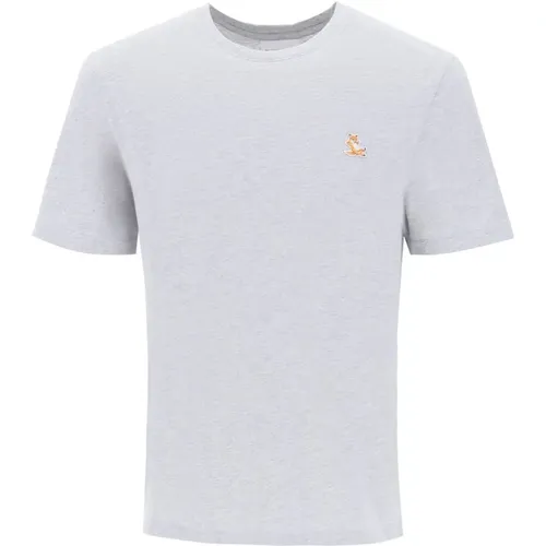 Chillax Fox besticktes T-Shirt , Herren, Größe: 2XL - Maison Kitsuné - Modalova