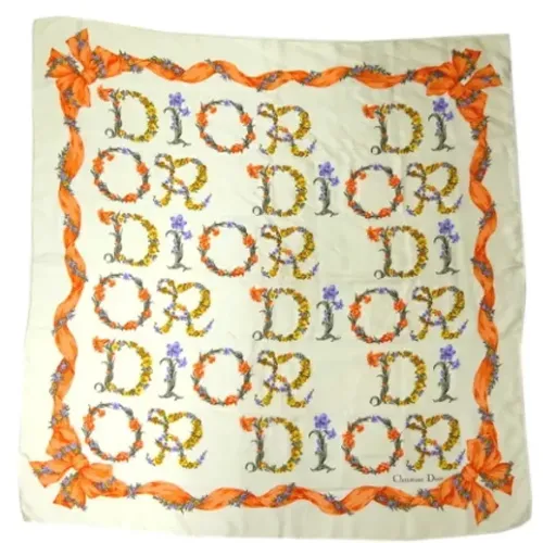 Pre-owned Silk scarves , female, Sizes: ONE SIZE - Dior Vintage - Modalova