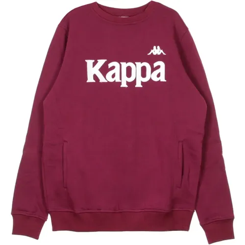 Stylischer Crewneck Sweatshirt in Violett/Grau , Herren, Größe: L - Kappa - Modalova