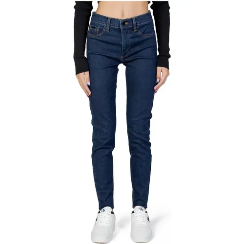 Blaue Jeans mit Taschen , Damen, Größe: W32 L32 - Calvin Klein Jeans - Modalova