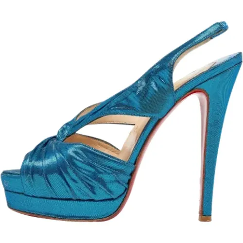 Pre-owned Satin sandals , female, Sizes: 3 UK - Christian Louboutin Pre-owned - Modalova