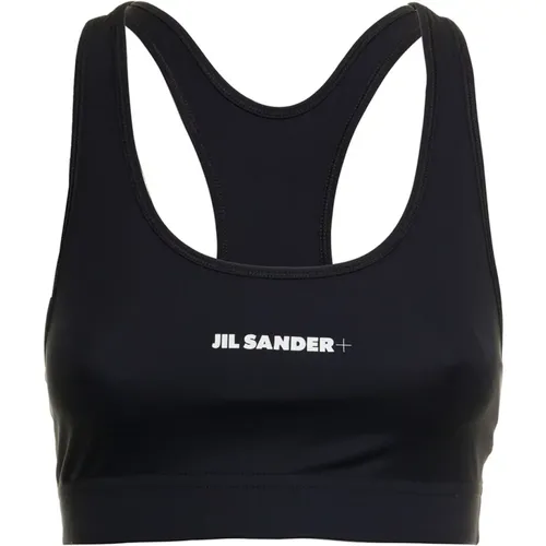 Stretch Fabric Logo Top , female, Sizes: S, L - Jil Sander - Modalova