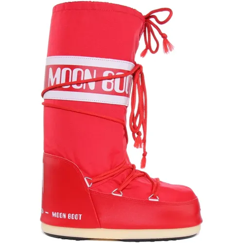 Nylon Knee-High Winter Boots , female, Sizes: 2 UK, 6 UK - moon boot - Modalova