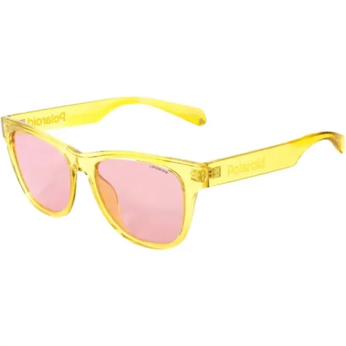 Gelbe Plastik Damen Sonnenbrille - Polaroid - Modalova