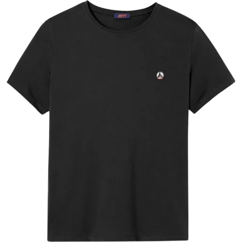Bio-Baumwoll-T-Shirt - Klassischer Rundhalsausschnitt, kurze Ärmel, gerader Schnitt , Herren, Größe: XL - Jott - Modalova
